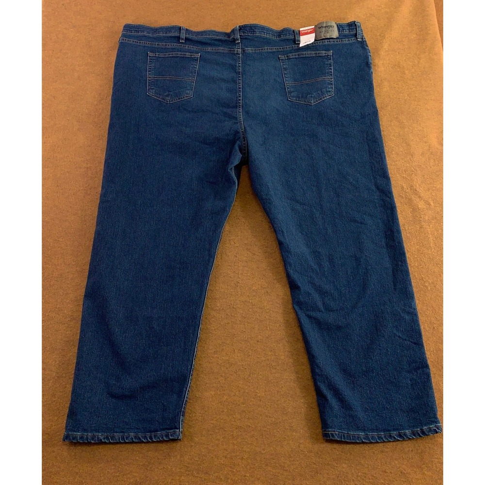 Wrangler Mens 60x30 Blue Authentics Comfort Flex Straight Leg Jeans NWT - Picture 7 of 13
